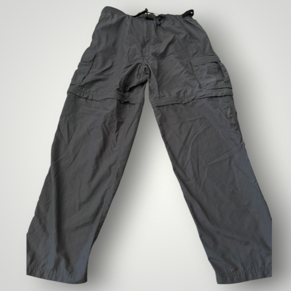 REI Convertible Cargo Hiking Pants Men Large 32 Gray Zip Off UPF 50 Performance